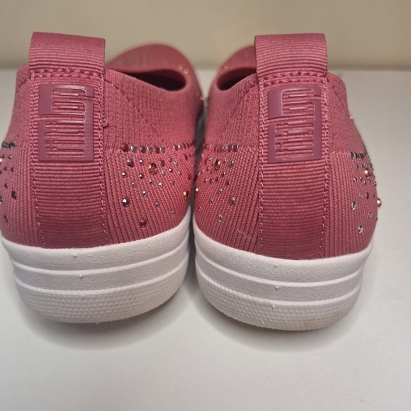 FitFlop UberKnit Ombre Crystal Ballerina Flat Pink Size 10 - Picture 6 of 10